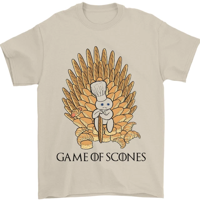Game of Scones Funny Baker T-shirt da uomo 100% cotone