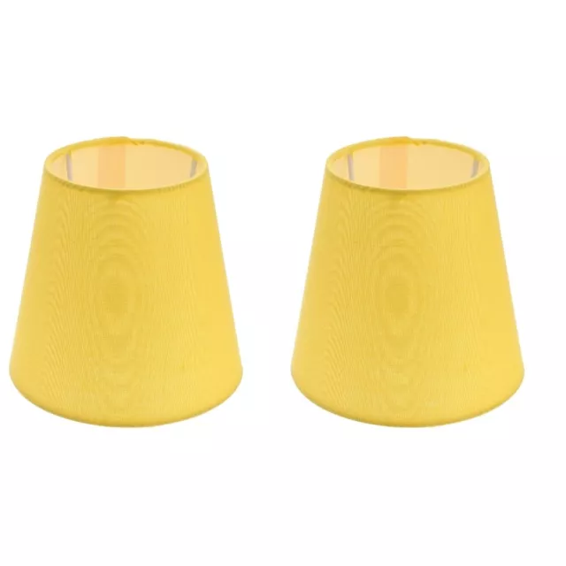 2 Pack Chandelier Shade Ceiling Decor Yellow Lampshade Round