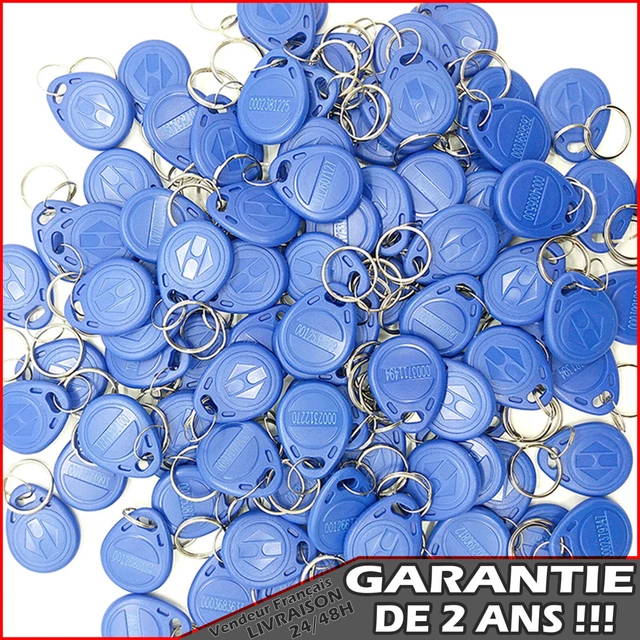 LOT 10 BADGES RFID 125KHz PORTE-CLÉS ENTRÉE PORTE CARTE NFC KEY TAG ID EM (127)