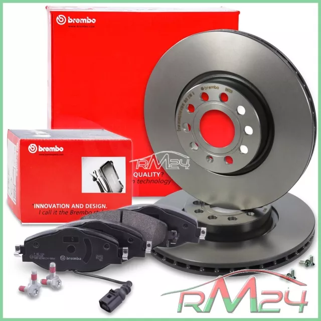 1xKIT BREMBO COATED DISCO FRENO Ø312+PASTIGLIE ANT PER VW GOLF SPORTSVAN 1.2-2.0