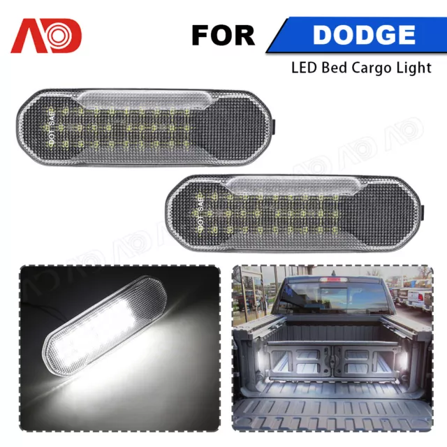 For 2019-2022 Ram 1500 Pickup Truck Full LED Trunk Bed Cargo Light Lamp Pair Set