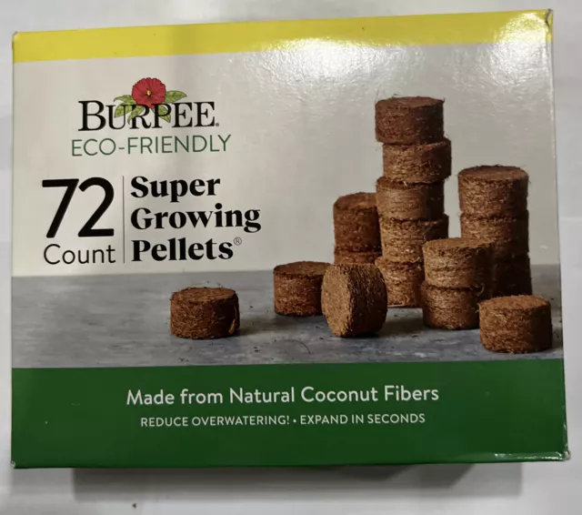 Burpee 72 Count Super Growing Pellets Greenhouse Planting Kit Eco Friendly