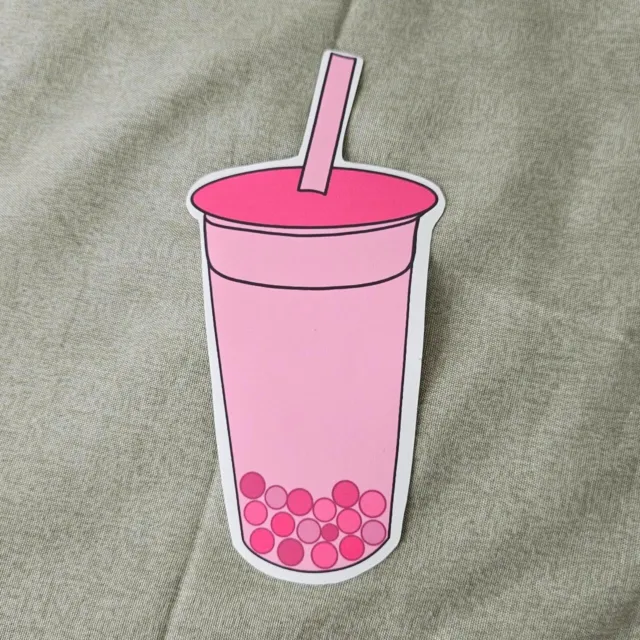 Pink Bubble Tea Sticker