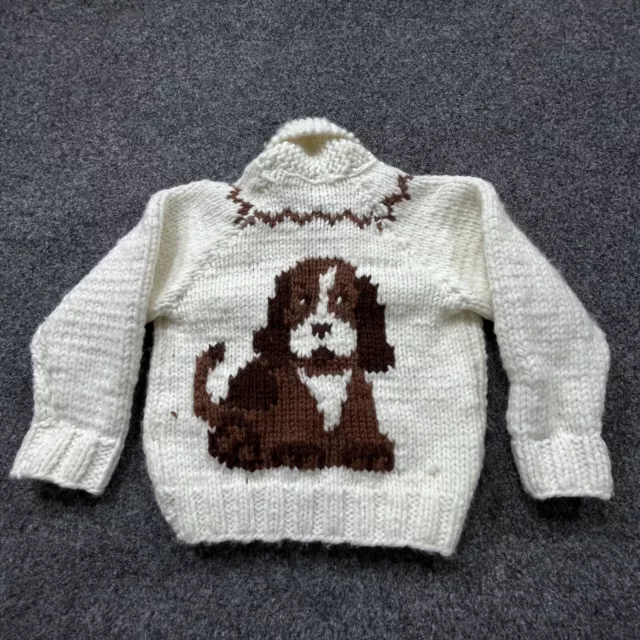 Hand Knit Baby Toddler Sweater Cardigan Dog Puppy Handmade Knitted Child Boy