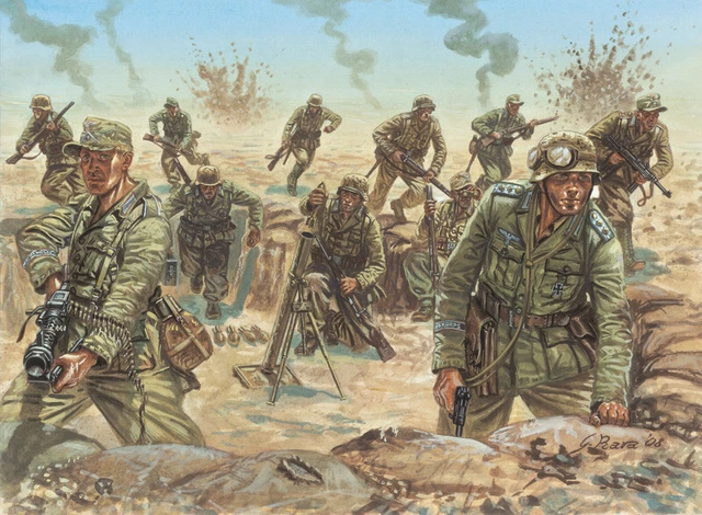 BRITAINS DEETAIL GERMAN Afrika Korps seconda guerra mondiale moto e sidecar. In perfette