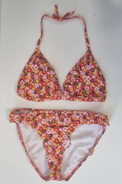 Mini Boden JohnnieB Bikini - Red Floral, Size L