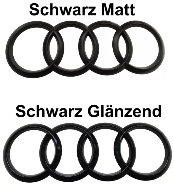 Audi A4 B6 8E Ringe Schwarz Glanz Matt Vorne Emblem Quattro S-Line V6 TDI S4 V8