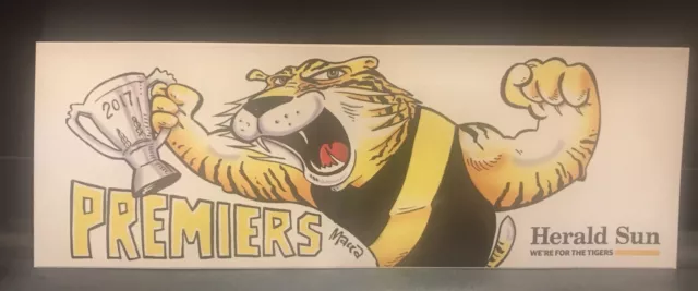 2017 Afl Herald Sun Richmond Tigers Premiership Bumper Sticker