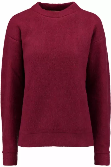 Etre Cecile Sweater Wool Fleece Boyfriend Sweatshirt In Bordeaux Size S $385