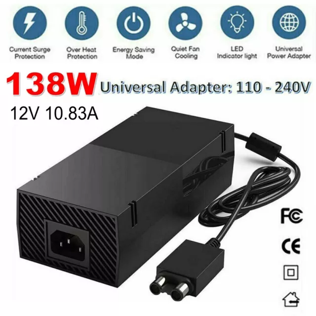 AC Adapter For Microsoft XBOX ONE Console Brick Charger Power Supply Cord Cable