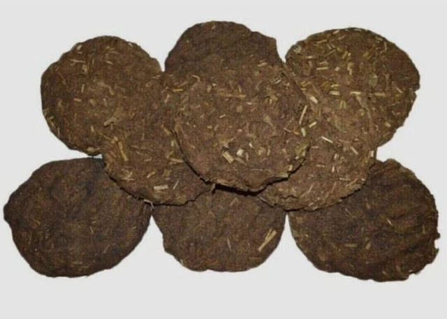 Buffalo Dung Cake/Dung Uple/Kande ( 7 inch) for Havan, Puja Purpose set of 5