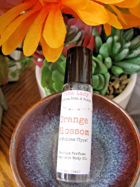 New Orange Blossom Jo Malone Type Premium Fragrance Body Oil Roller Ball Bottle
