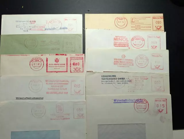 10 free stamp AFS GDR 1979-1990 letter