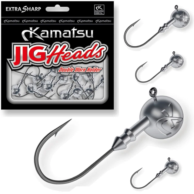KAMATSU JIGKÖPFE, Jig, Jighaken Rundkopf Jigkopf Haken 6-0/7 Gewicht 1g-35g SET