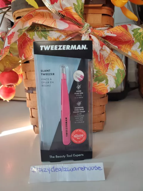 Tweezerman ~ Slant Tweezer ~ Pretty in Pink  Model 1230-PR~NEW~ FREE SHIPPING ~