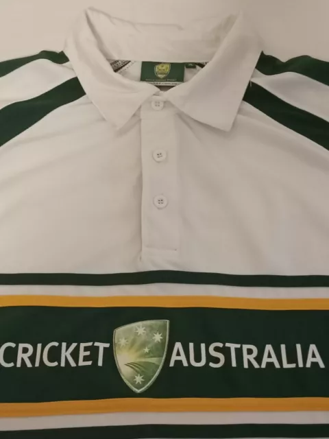 Cricket Australia Men's Polo White and Green (size XL) 2008 Southern Cross