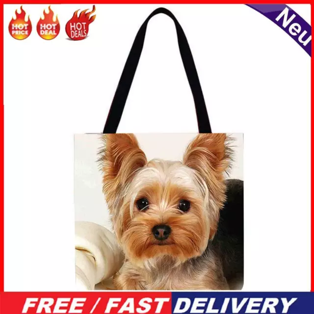 Cute dog Printed Shoulder Shopping Bag Casual Large Tote Handbag (40*40cm)