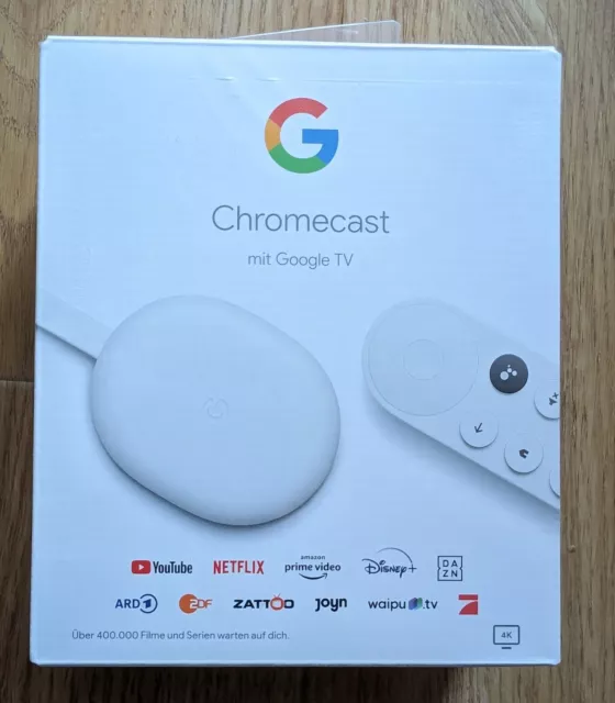 Google Chromecast 4K mit Google TV, NEU, ungeöffnete Originalverpackung