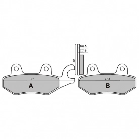 Plaquettes De Frein Arrière AHL Pour BMW R 1150 RT 2000-2006 / R 1150 R Rockster 2003-2006 - Paire, Semi-métal