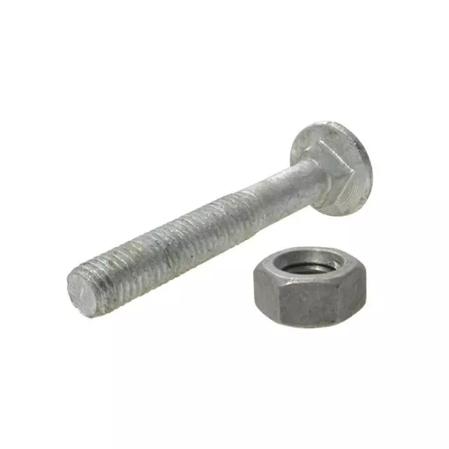 Galvanised M10 (10mm) Metric Coarse Cup Head Coach Bolt & Nut Galv 2