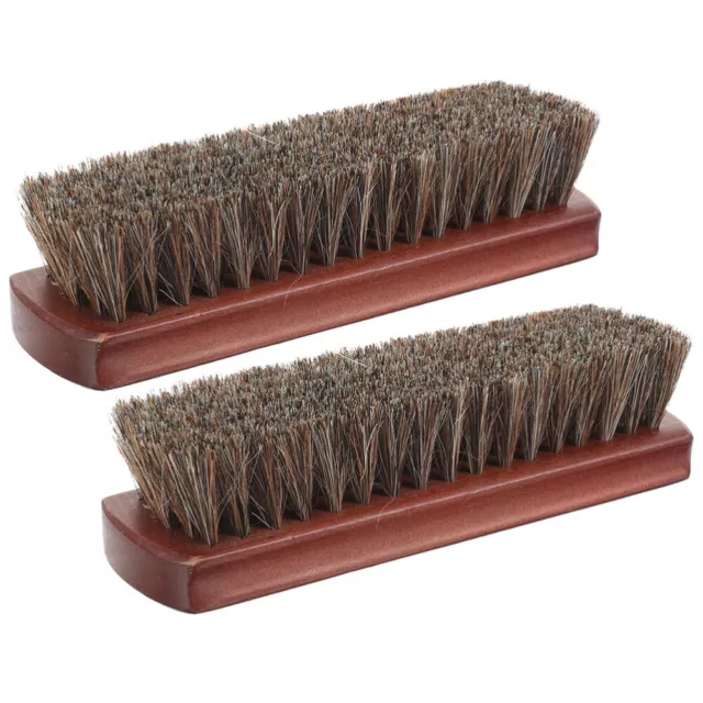 2 Pcs Horsehair Shoe Cleaning Brush Shoes Cleaner Kit for Sneakers