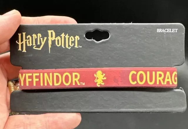 NEW Harry Potter Wizarding World Gryffindor Loyalty Rubber Bracelet Bioworld WB