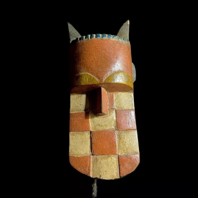 African Tribal Face Mask Wood  mask Face Mask African Art tome Baule-9224