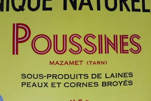 Affiche Engrais Organique Naturel Poussines Mazamet France Mouton Belier 1930 3