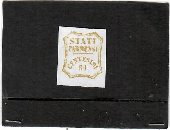 Antichi Stati-Ducato Parma-1859-Governo Provvisorio-Ristampa Dell'80 Cent. Nuovo