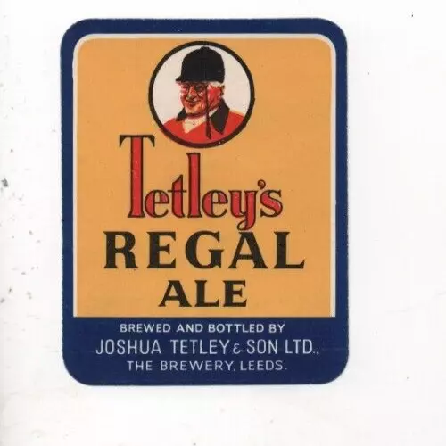 England - Vintage Beer Label - Joshua Tetley & Son, Leeds - Tetley's Regal Ale