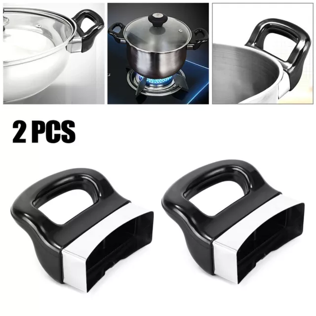 2Pcs Replacement Short Side Pot Handles Bakelite Metal for Pressure Pan  Parts US