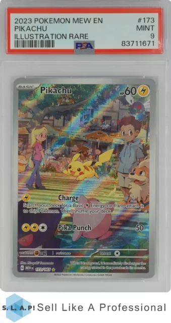 2023 Pokemon Mew En-151 173 Pikachu Illustration Rare Psa 9