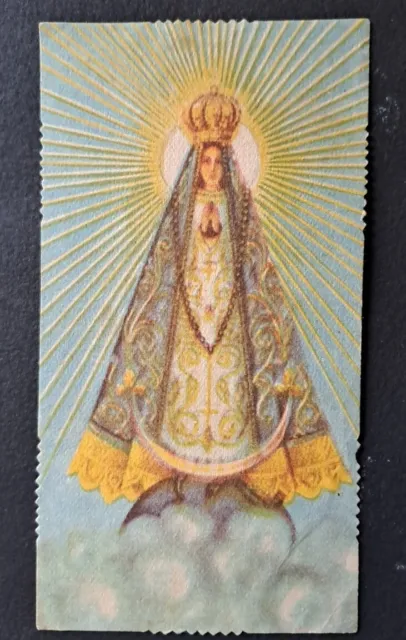 C2 ANTICO   santino  Holy Card MADONNA DEL VALLE ARGENTINA