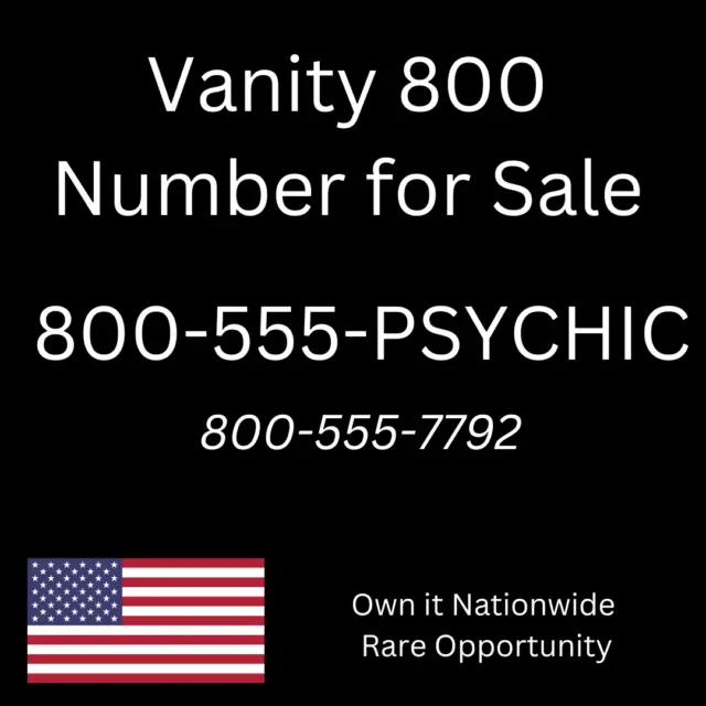 UNFORGETTABLE - Toll Free Phone 800 Number 800-555-Psychic