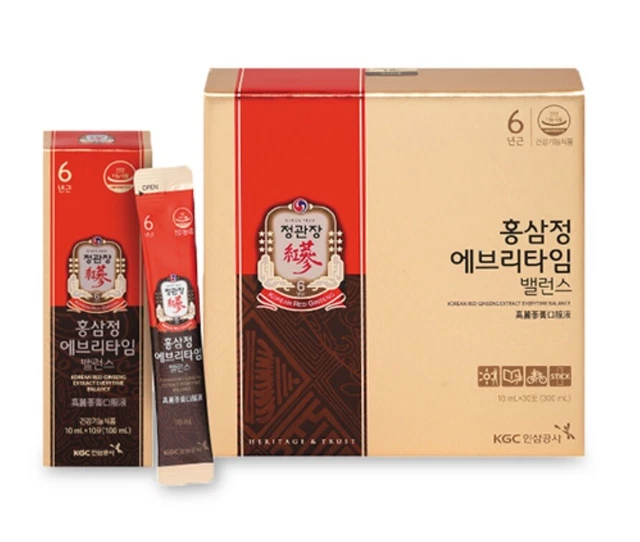 Extrait De Ginseng Rouge Coréen Jungwonsam 6 Ans - 365 Bâtonnets (10g X 30), Fabriqué En Corée