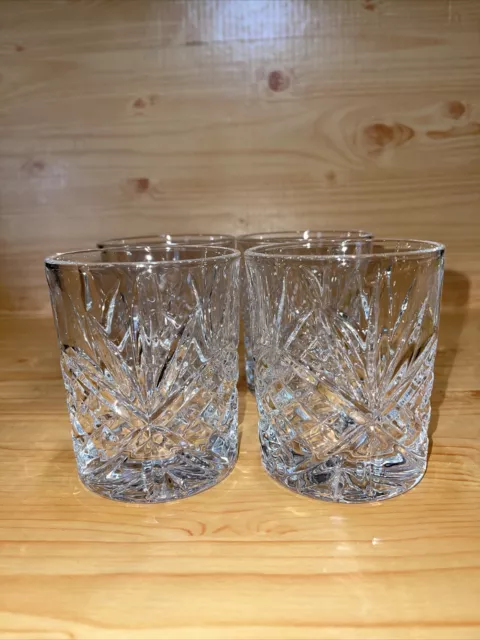 DOUBLE OLD FASHIONED MASQUERADE BY CRISTAL D'ARQUES-DURAND 4" Set Of 4