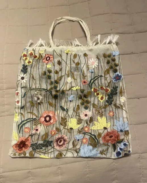 Neu Zara Tasche ohne Etikett Größe 30 Sm • 35 Sm schöne Strand Sommer Tasche