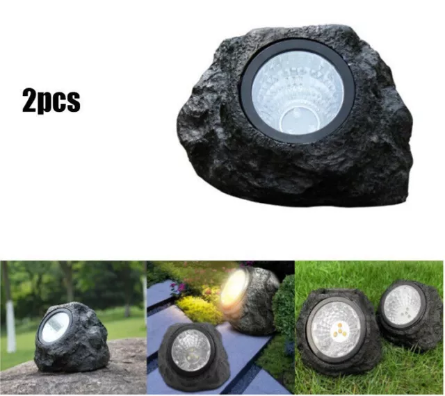 4LED Solar Garden Spotlight Simulation Stone Park Courtyard Patio Path