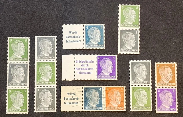 GERMAN THIRD REICH Nazi Adolf Hitler 1941 booklet lot Stamps MNH WWII ...