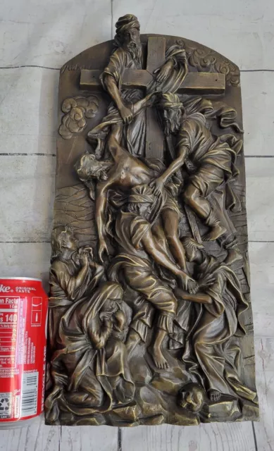 Descent from the Cross. Detail of the bronze door of the Milan Cathedral Art 2