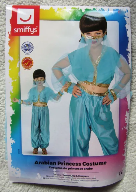 Costume da principessa araba/gelsomino Smiffys medio/7-9 anni nuovissimo