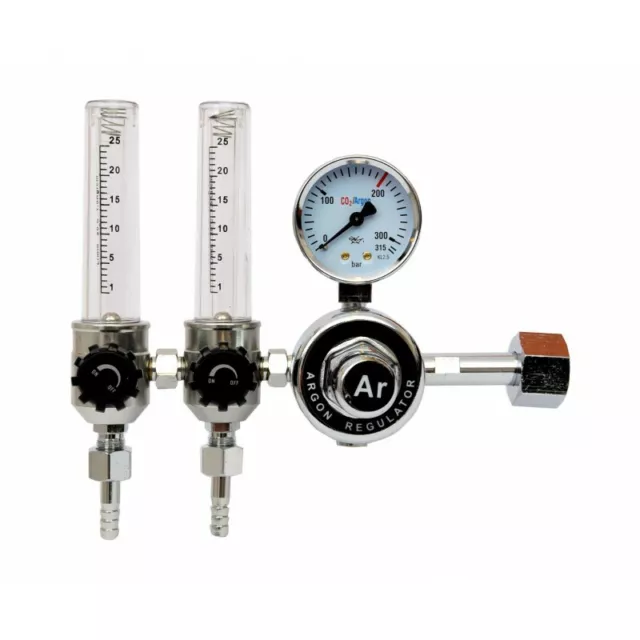 Twin Flow Druckminderer Arg/Co2 Flaschendruckminderer in Liter mit 2 Flowmeter S