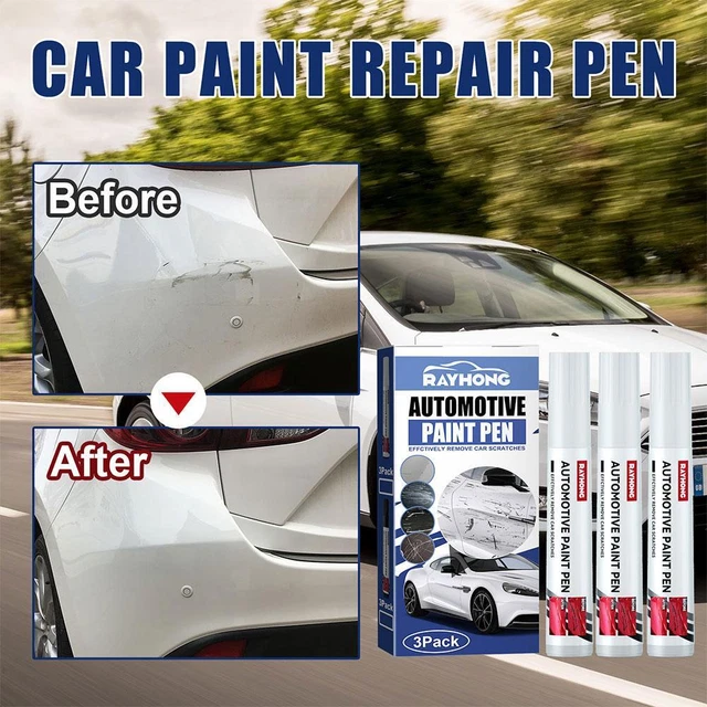 3pcs Car Scratch Repair Paint Pen Auto Up Clear Remover Pen Black/White} R7U6