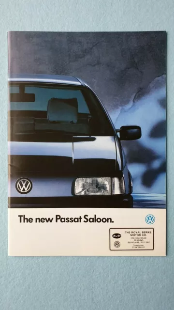 Volkswagen Passat GT GL CL car brochure sales catalogue August 1989 MINT VW B
