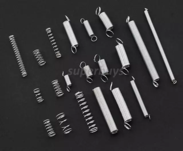 200pcs Tension Compression Compress Coil Helical Spring Extension Extended Set 2