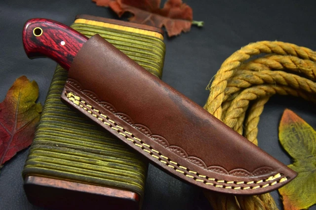Custom 7.8"OAL Hand Forged Damascus Steel Hunting Knife Handmade (Q894-A) 6