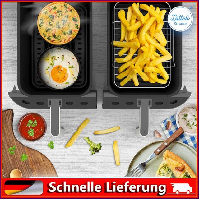 6 piezas/juego de kits de freidora de aire resistentes al calor juegos de cocina freidora de aire para cesta doble