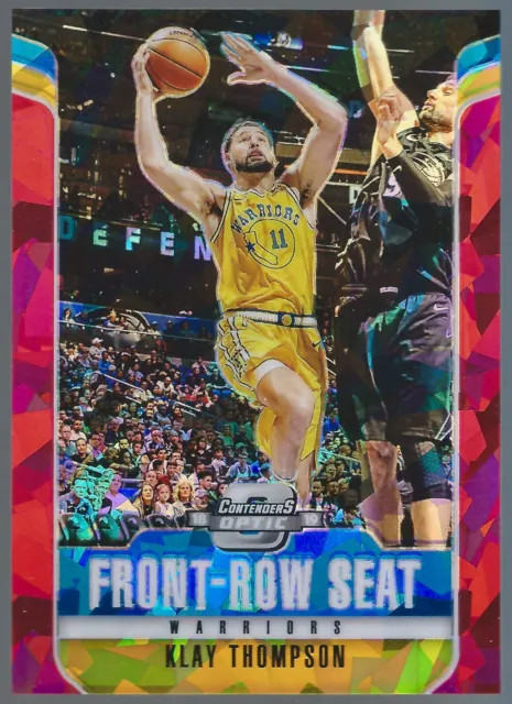 2018-19 Contenders Optic Red Cracked Ice Prizm Klay Thompson Parallel Insert #22