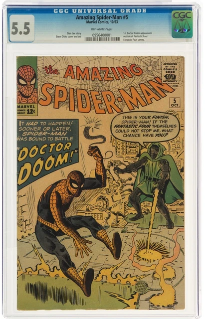 Amazing Spider-Man #5 (Oct 1963, Marvel Comics) CGC 5.5 FN- | 0956400001