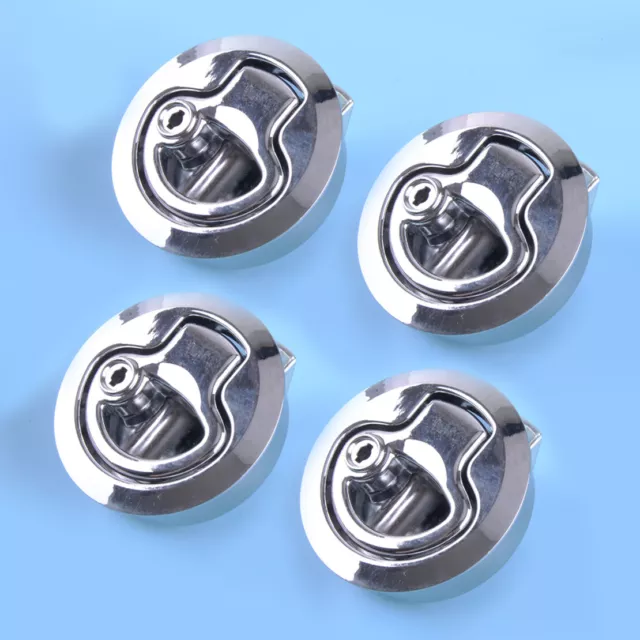 4 set 2" Flush Pull Slam Latch Boat Marine Deck Hatch Door Zinc Alloy Universal